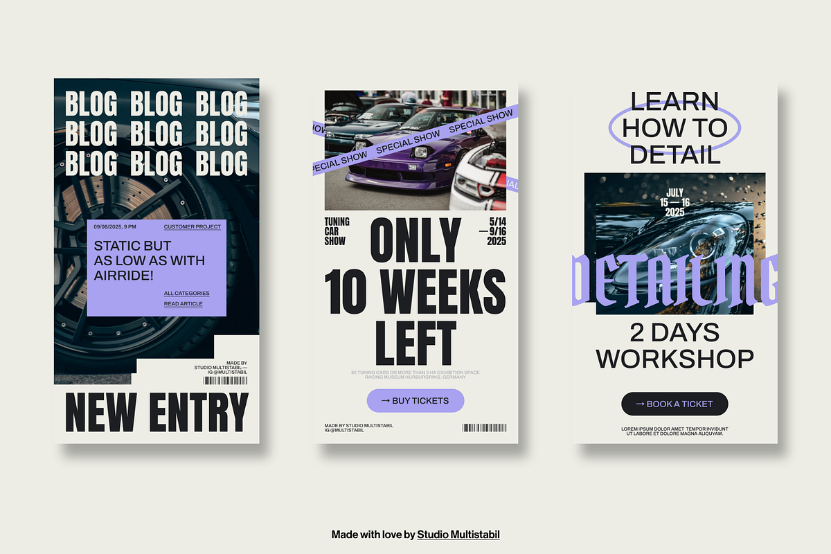 BOOST — 24 Car Tuning Social Stories, a Social Media Template by Studio Multistabil (Photo 4 of 5)
