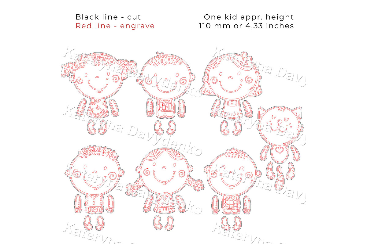 Movable Doll SVG for Laser Cutting, an Object Graphic by Bubert Art (Photo 3 of 8)