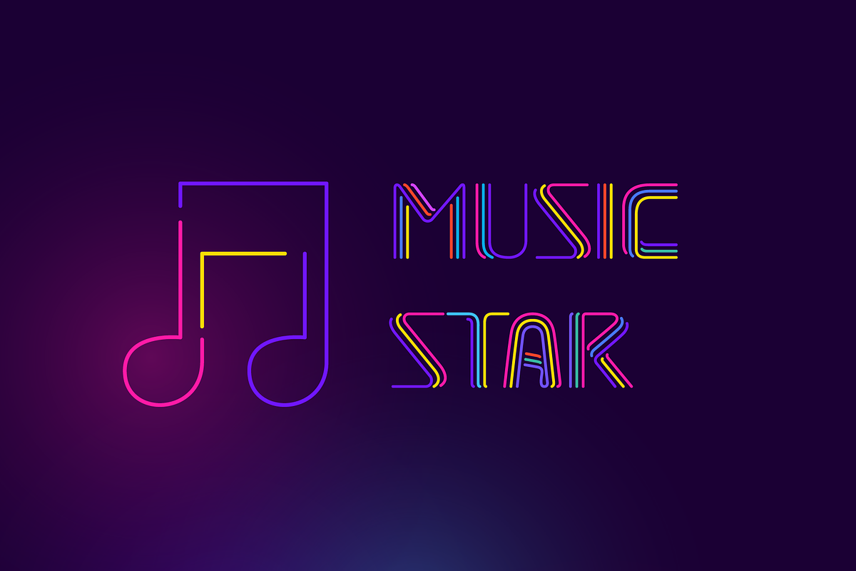 Three Neon Lines color font, a Font by kaer_shop (Photo 3 of 8)