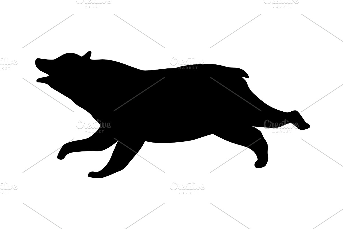 Wild boar silhouette, an Animal Illustration by Things for designers