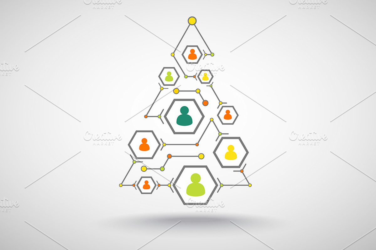 Abstract Christmas Tree, a Technology Illustration by NickSorl Shop