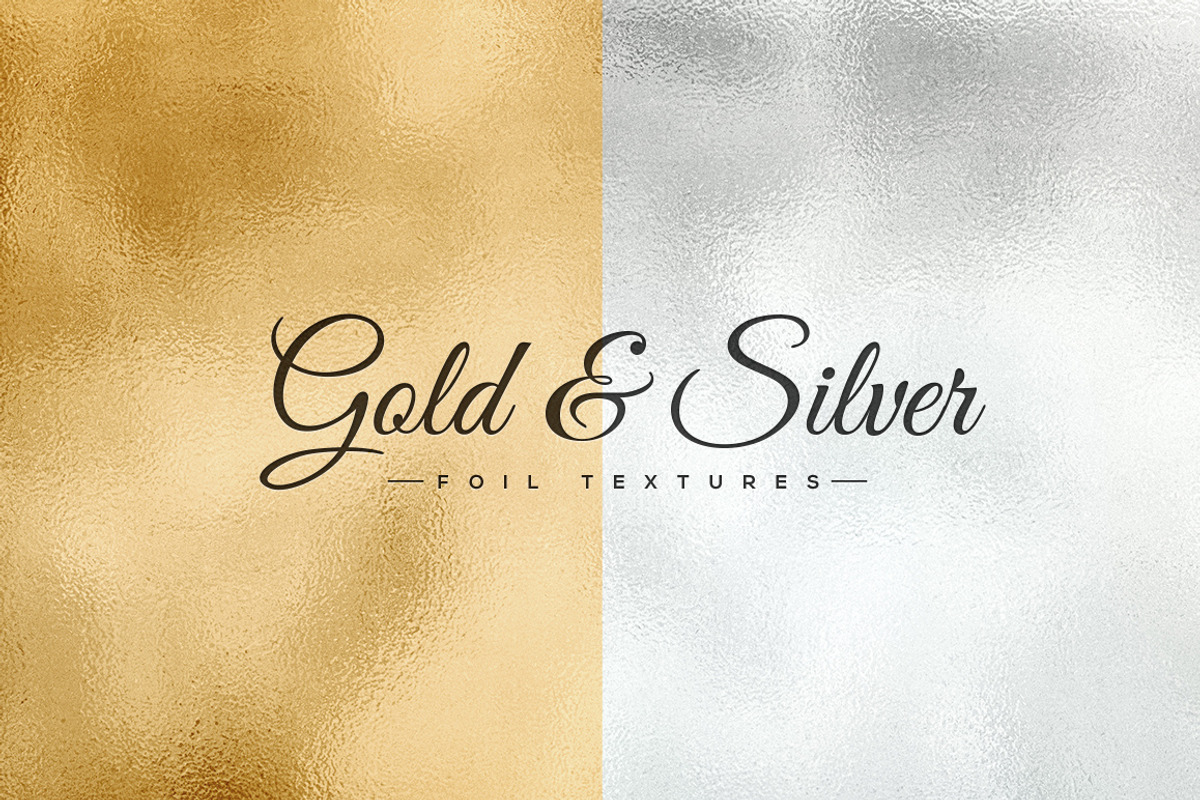 Gold & Silver Foil Textures, a Texture Graphic by Medialoot (Photo 1 of 4)