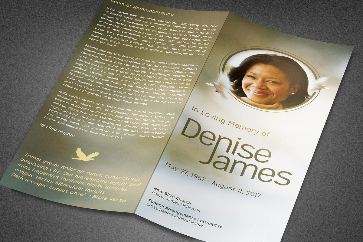 Essence of Love Funeral Program, a Brochure Template by loswl (Photo 4 of 5)