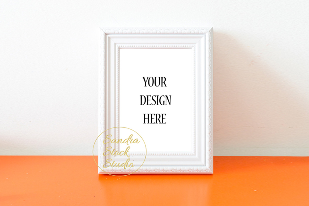 Simple White Frame Mockup, a Print Template by Papaya Craft