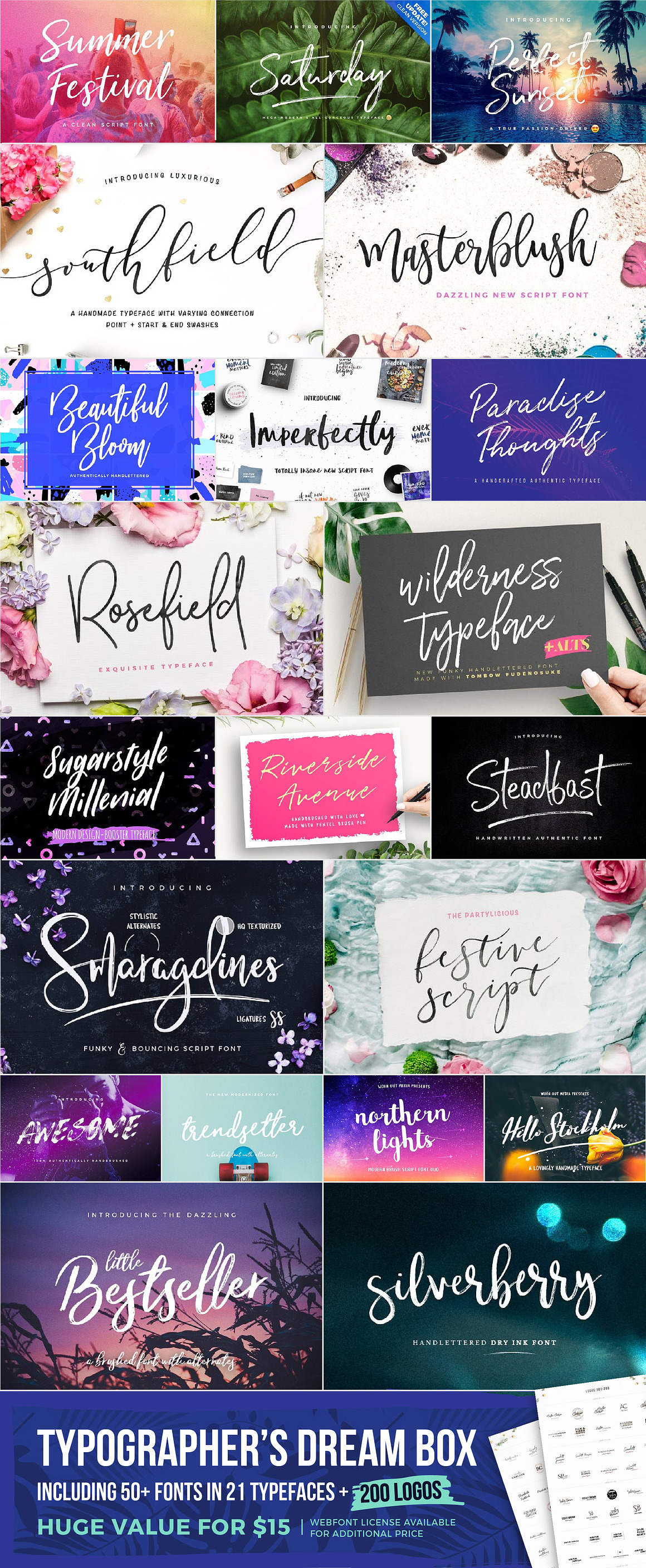 Typographer's Dream Box + 200 Logos 1954506 – حزمة خطوط وشعارات احترافية