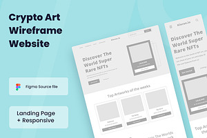Crypto Art Wireframe Website
