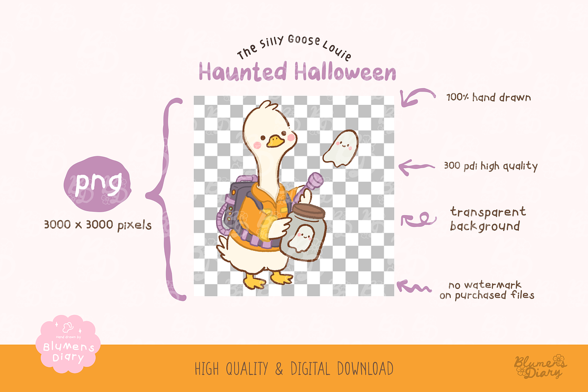 Haunted Halloween Goose Clipart, an Animal Illustration by Blumensdiary (Photo 3 of 6)