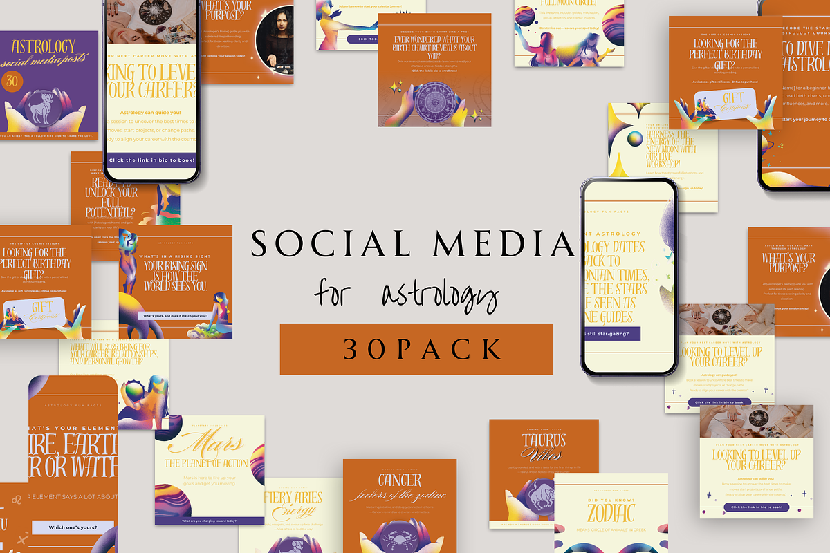 ASTROLOGY SOCIAL MEDIA POSTS, a Social Media Template by Daring Digies (Photo 2 of 8)
