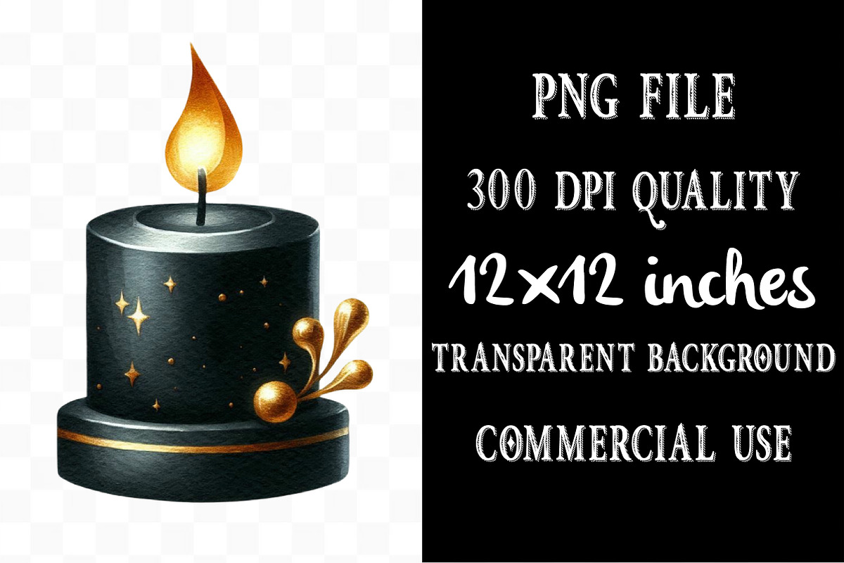 Black Christmas Clipart Set, an Illustration by Designking (Photo 4 of 5)