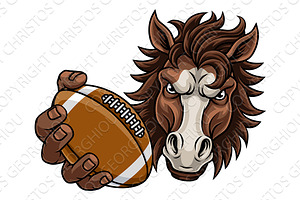 Horse Stallion Football Mascot, an Illustration by Christos Georghiou