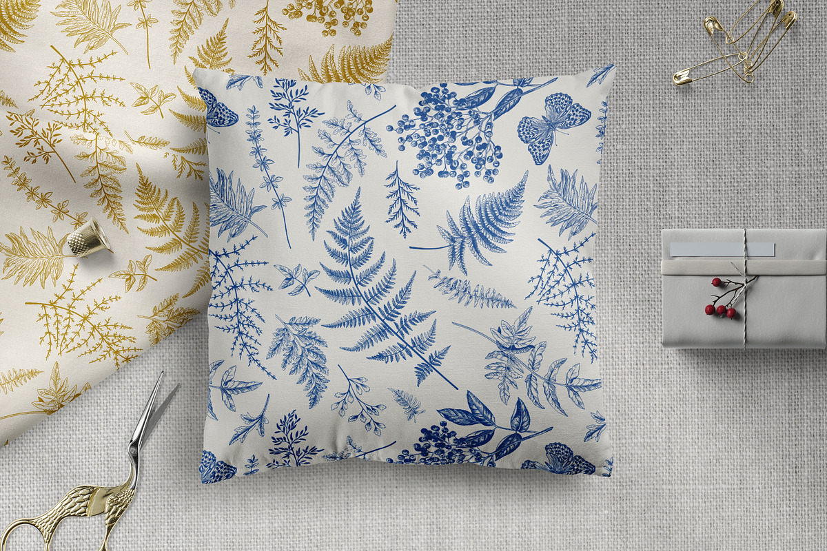 Blue floral. Botanical collection., a Pattern Graphic by Lisla (Photo 5 of 5)