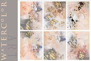 Watercolor Rose Gold Backgrounds, a Texture Graphic by sibel dayı (Thumbnail 9 of 11)