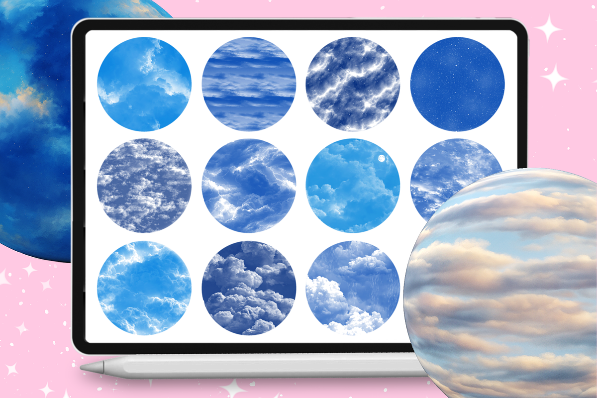 Procreate Cloud Sky texture brushes, a Brush Add-On by Revabrush (Photo 5 of 9)