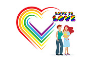 Rainbow Pride Color fonts, a Font by Fox7 By Rattana (Thumbnail 6 of 8)
