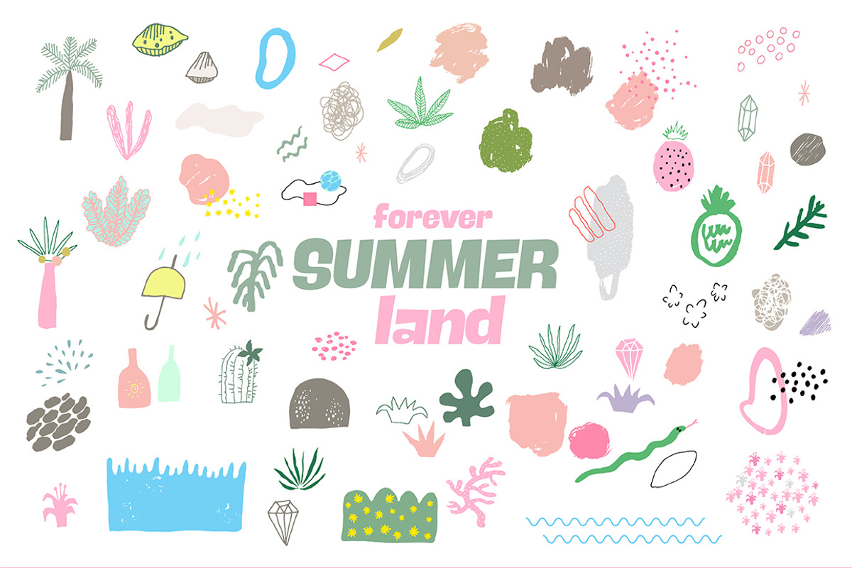 Forever Summer Land Abstract Design, a Pattern Graphic by Paperly Studio (Photo 1 of 5)