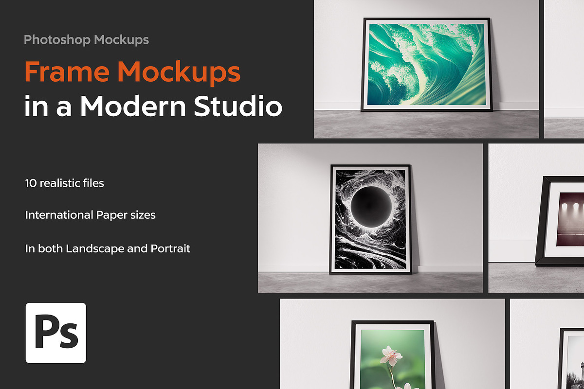 Minimalistic Frame Mockups, a Print Template by Indishop (Photo 1 of 10)