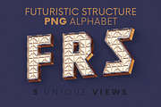 Futuristic Structure - 3D Lettering, a Graphic by MIIM (Thumbnail 1 of 7)