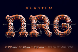 Quantum NRG - Color Bitmap Font, a Symbol Font by Gleb Guralnyk