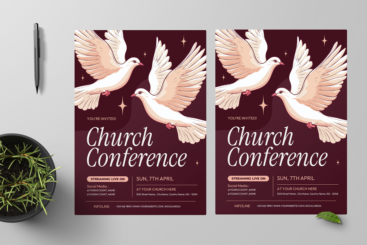 Church Conference Flyer, a Flyer Template by Annora Studio (Photo 2 of 5)