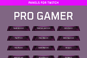 Pro Gamer Twitch Panels - 5 Colors, an Object Graphic by Gear Store (Thumbnail 5 of 5)
