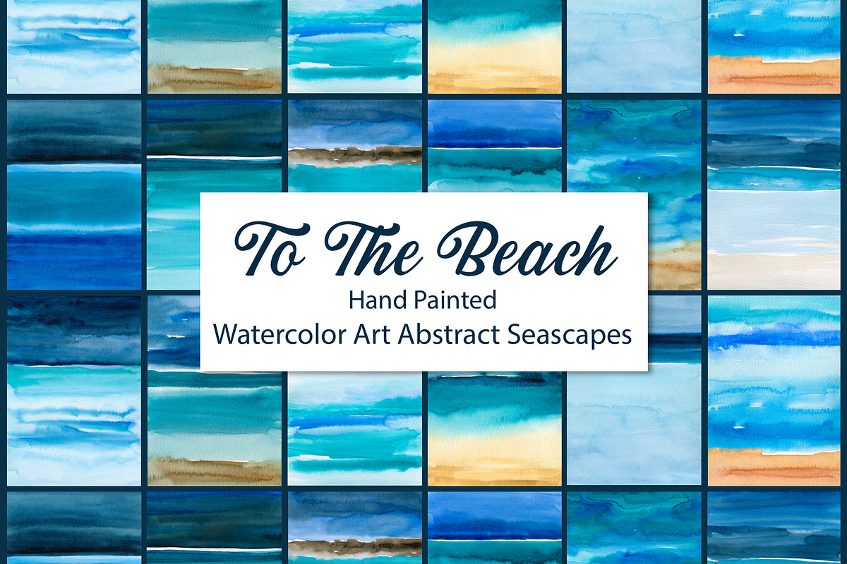 To the Beach, watercolor seascapes, a Wallpaper Graphic by Marmoris.Arts (Photo 1 of 12)