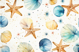 Celestial Sea Shells And Starfish