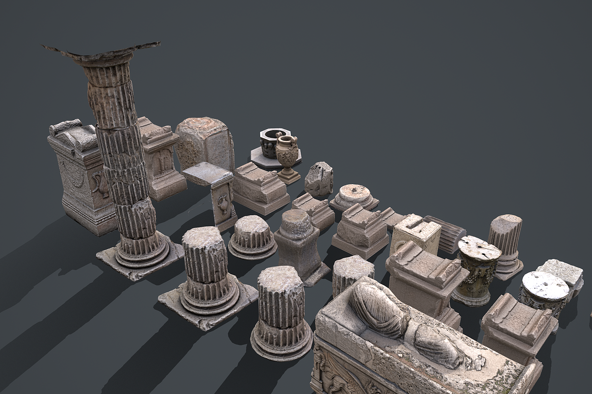 Roman Greek Objects Big Pack, an Architecture 3D Model by Beatheart Creative Studio (Photo 5 of 6)