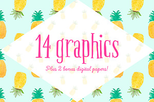 Pineapple Tropical Clip Art