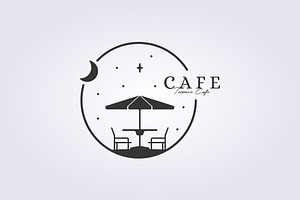 outdoor terrace cafe logo symbol