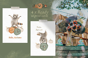 Pumpkins & Raccoons Graphic Set