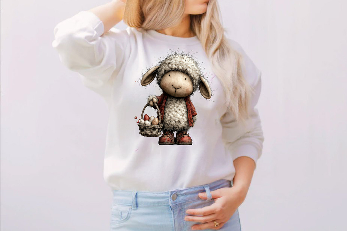 Whimsical Easter Sheep Clipart Bundl, an Illustration by SVGArt (Photo 4 of 7)