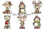 Whimsical Grumpy Animals Christmas, an Illustration by Craft Nest (Thumbnail 5 of 8)