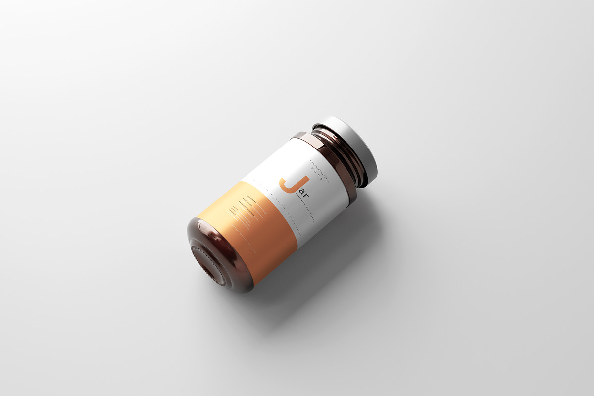 Amber Jar Mockup, a Cups & Container Mockup by pmvch (Photo 2 of 6)