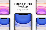 iPhone 11 Pro Mockup, an iPhone Mockup by GraphicValley (Thumbnail 1 of 11)