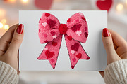 Faux Yarn Coquette Bow Valentines, an Illustration by Canvas Craft (Thumbnail 5 of 7)