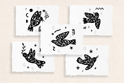 FLORAL BLACK BIRD SILHOUETTES Spring, an Object Graphic by Creativemaker (Thumbnail 2 of 14)