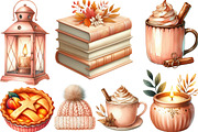 Peach Colored Autumn Clipart, an Illustration by Designking (Thumbnail 3 of 4)