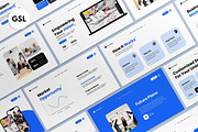 Blue Business Agency Google Slides, a Presentation Template by graphicook (Thumbnail 1 of 4)