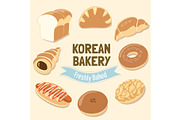 Korean Bread Illustration, a Food Illustration by GennyOnThePaper (Thumbnail 1 of 3)