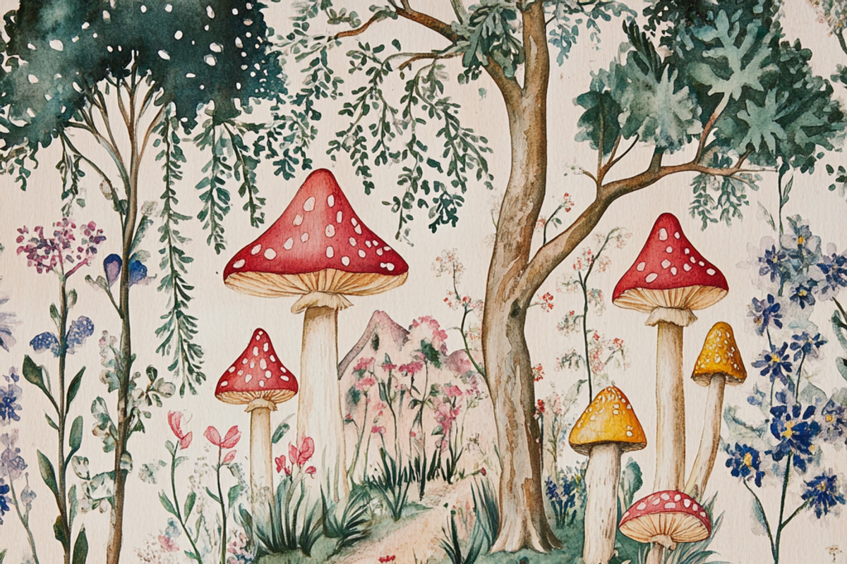 Watercolor Magical Fairy Garden, a Background Graphic by Printable Treasure (Photo 6 of 6)