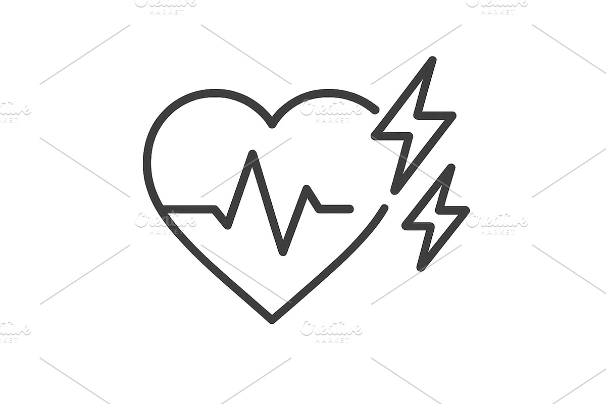Heart symbol with heartbeat line and, a Healthcare Illustration by ZinetroN