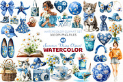 Watercolor Summer Daisy Clipart, an Illustration by Designworld (Thumbnail 1 of 5)