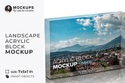Landscape Acrylic Block Mockup, a Merchandise Mockup by Mockups by Carlos Viloria (Thumbnail 1 of 5)