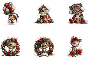 Whimsical Christmas Kitty Clipart, a Seasonal Illustration by CreationArt (Thumbnail 5 of 5)