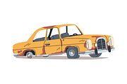 Old broken cars. Abandoned autos set, a Transportation Illustration by Good Studio (Thumbnail 2 of 5)