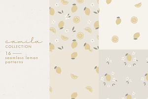 Camila Seamless Lemon Patterns