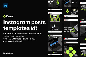 KAAY Instagram Posts Template Kit