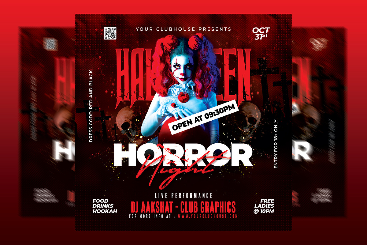 Halloween Flyer Template, a Templates & Theme by MithilaCreation (Photo 1 of 6)