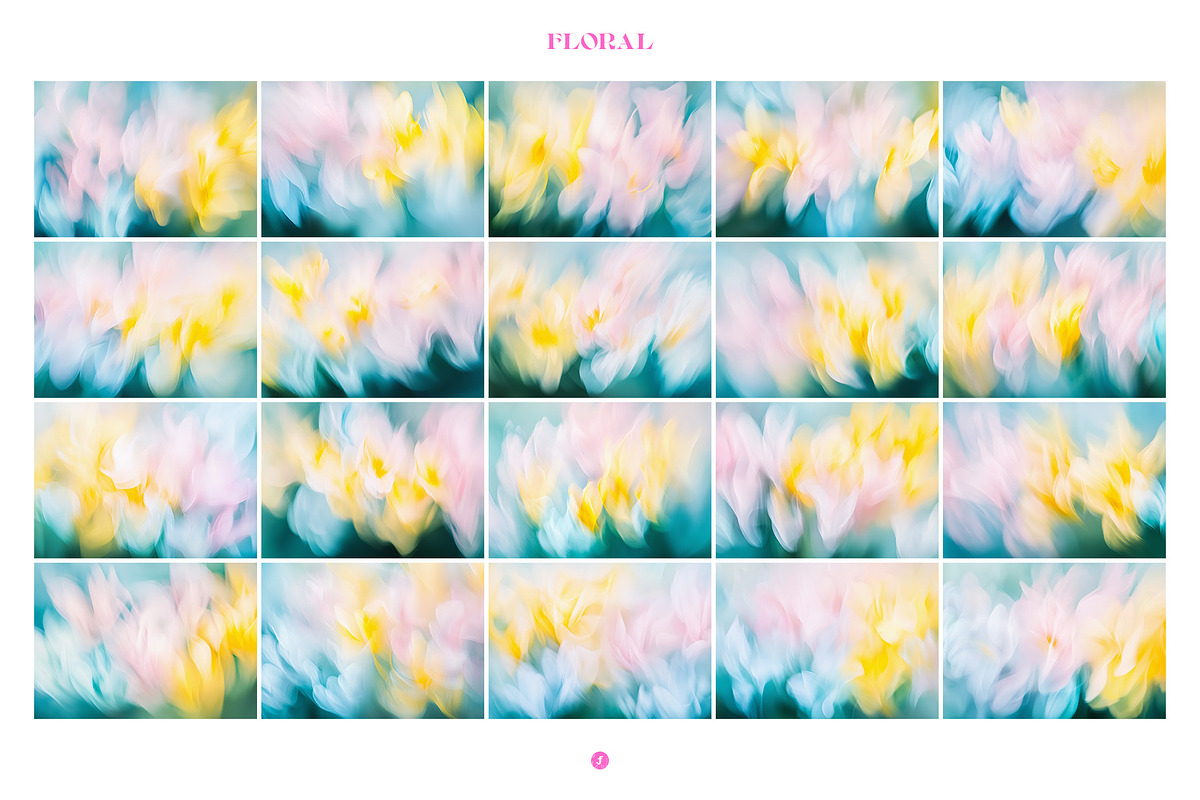 Floral Gradient Backgrounds, a Background Graphic by Freezerondigital