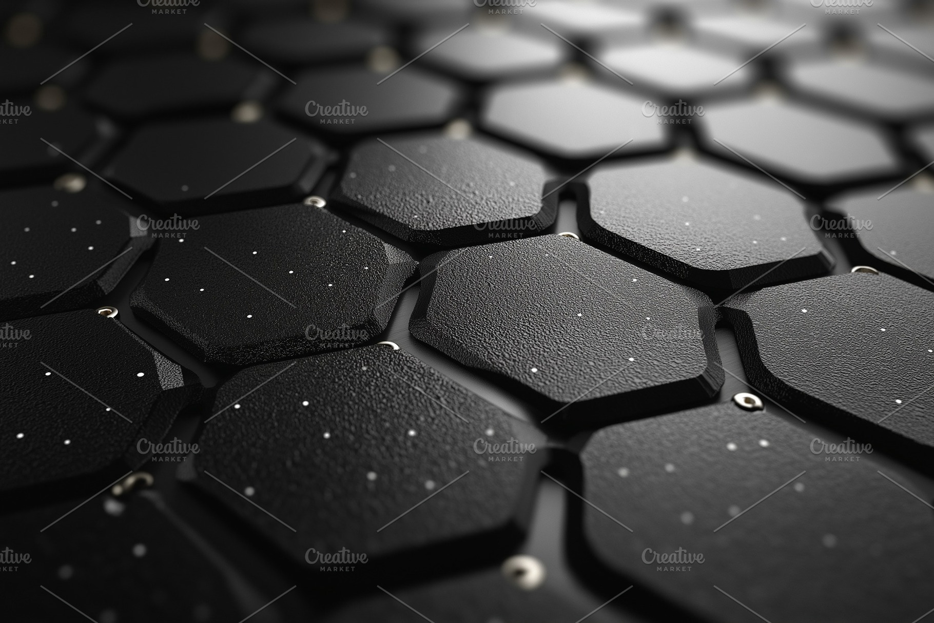Close-up of a textured black hexagonal pattern, showcasing intricate details an, a Background Photo by ImageMir